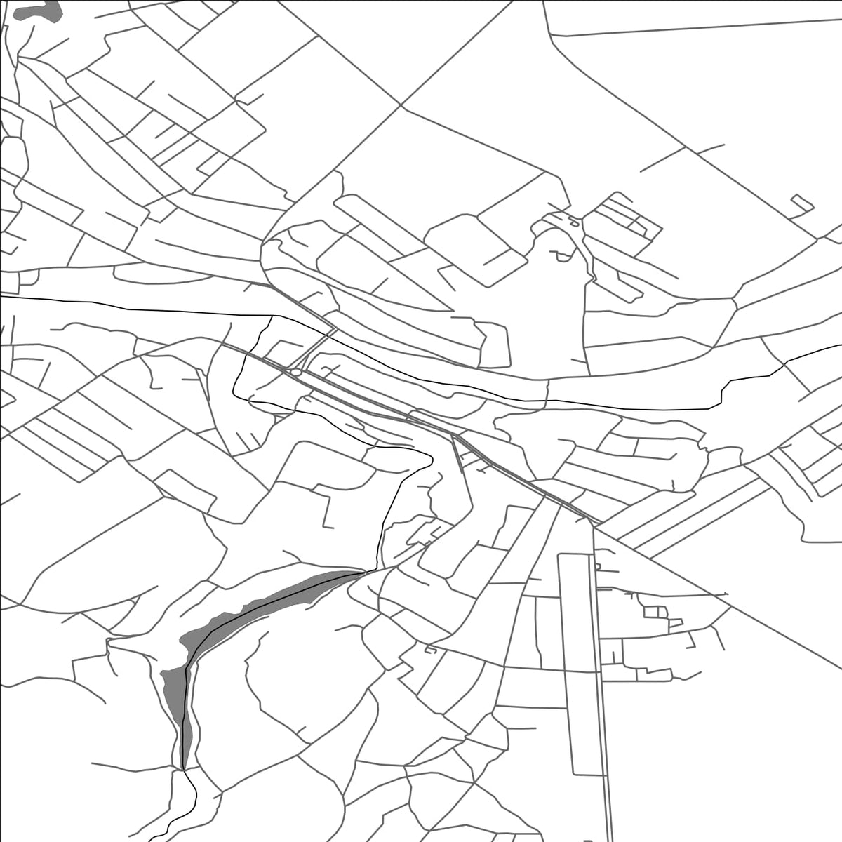 ROAD MAP OF TALNE, UKRAINE BY MAPBAKES