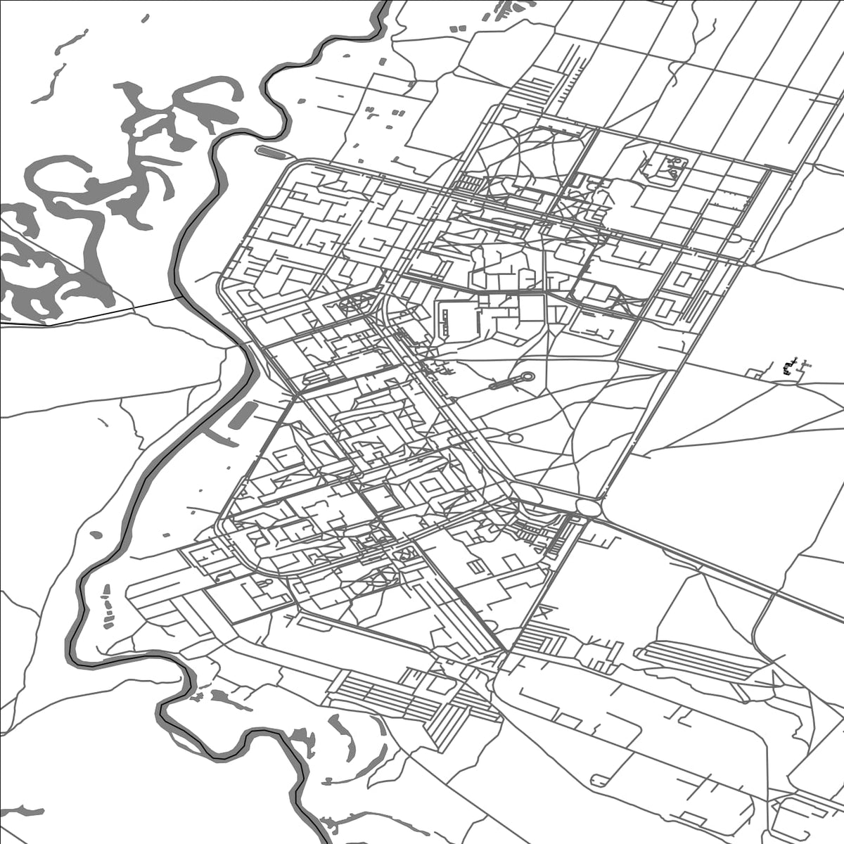 ROAD MAP OF VARASH, UKRAINE BY MAPBAKES