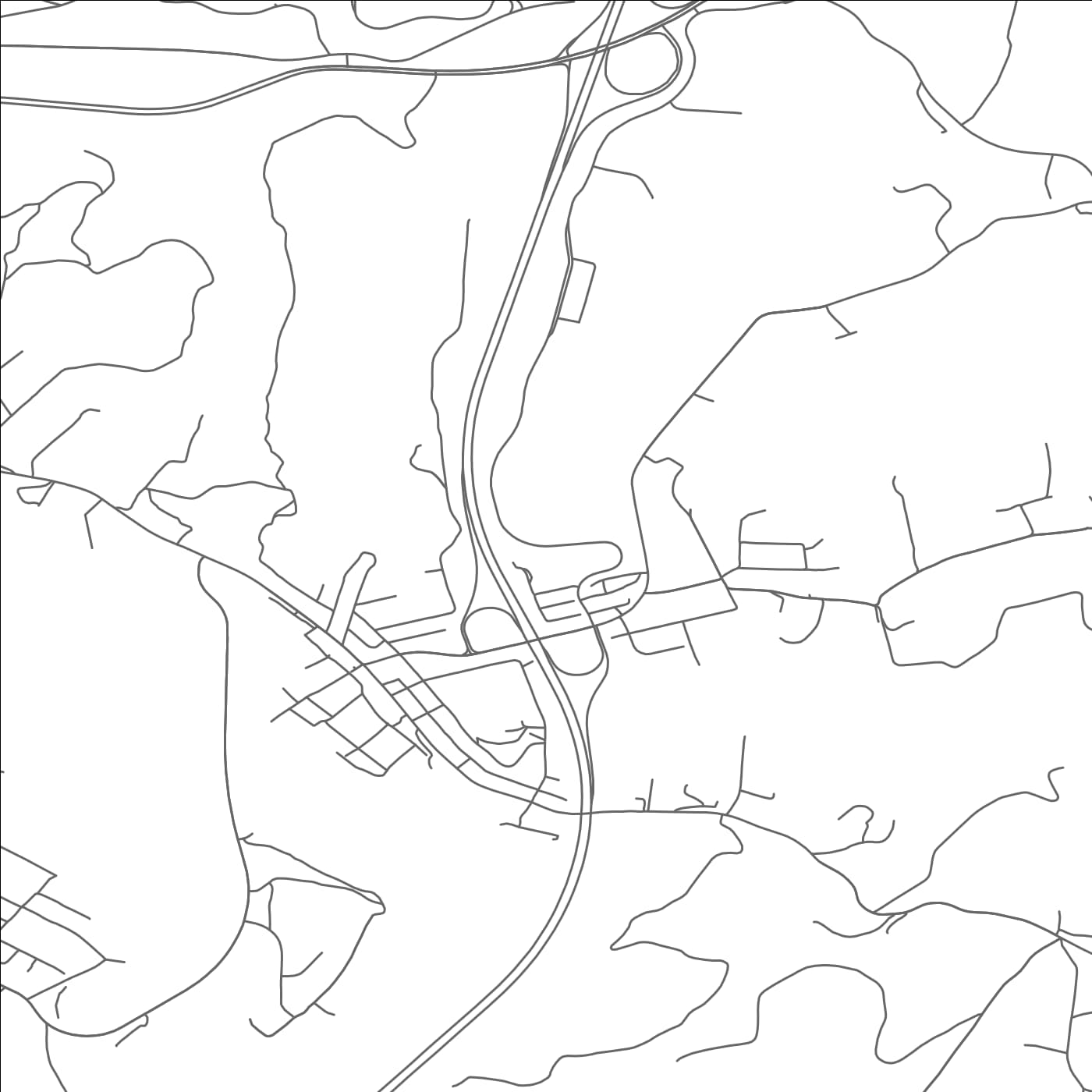 ROAD MAP OF ANMOORE, WEST VIRGINIA BY MAPBAKES