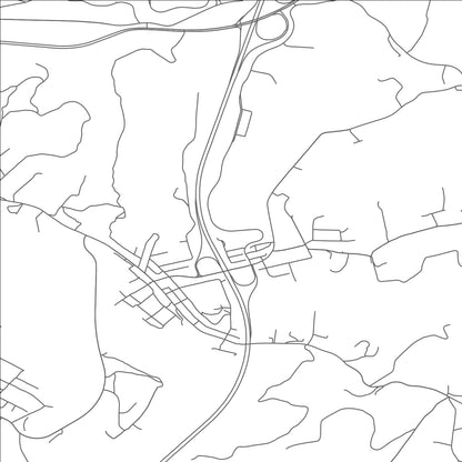 ROAD MAP OF ANMOORE, WEST VIRGINIA BY MAPBAKES