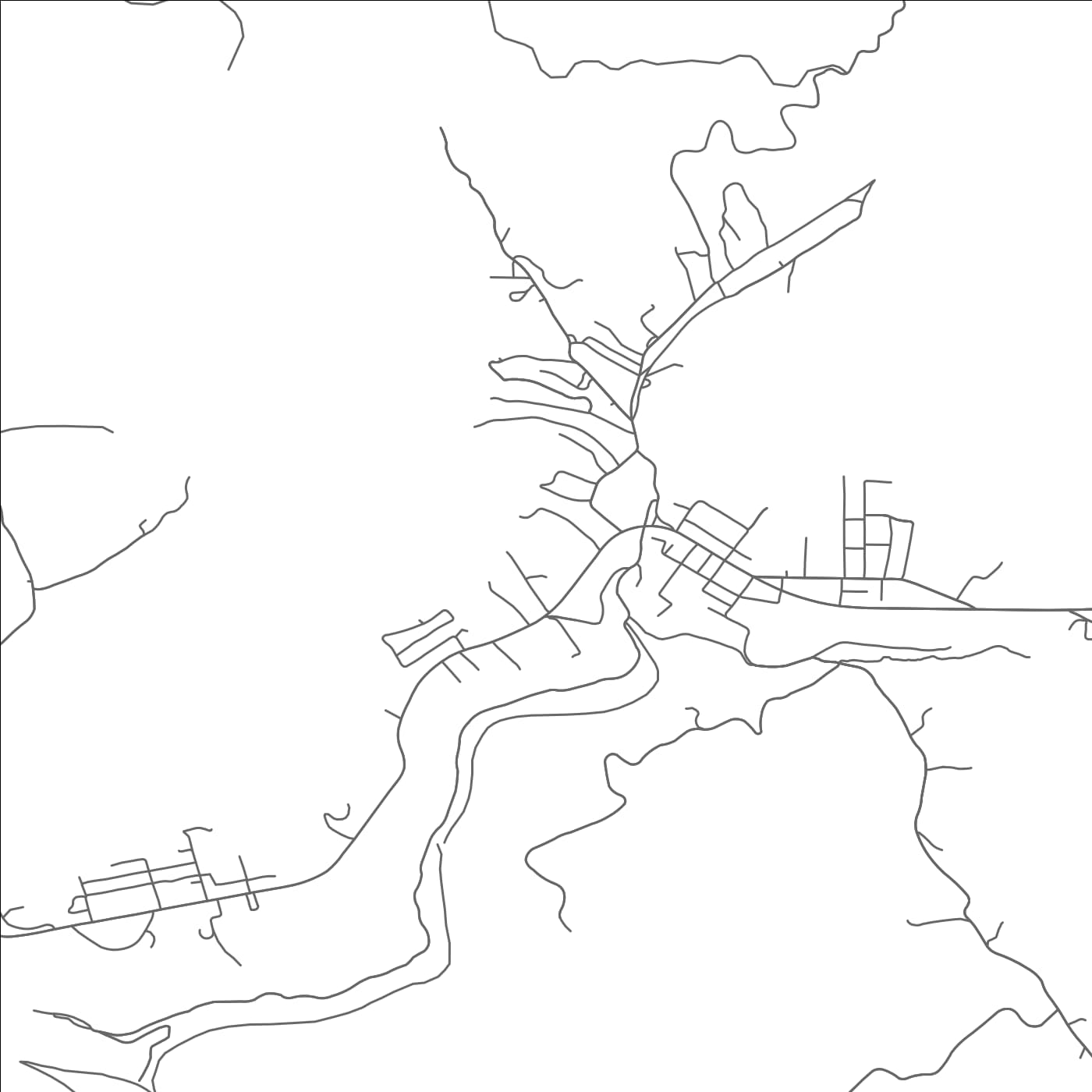 ROAD MAP OF ANSTED, WEST VIRGINIA BY MAPBAKES