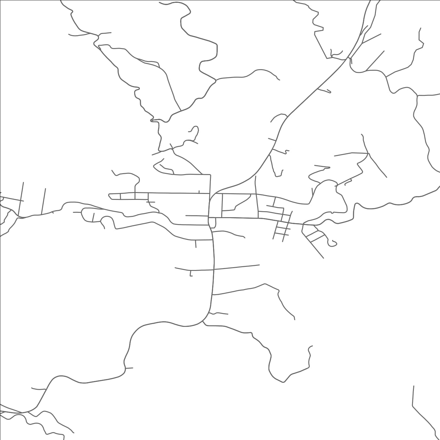 ROAD MAP OF ATHENS, WEST VIRGINIA BY MAPBAKES