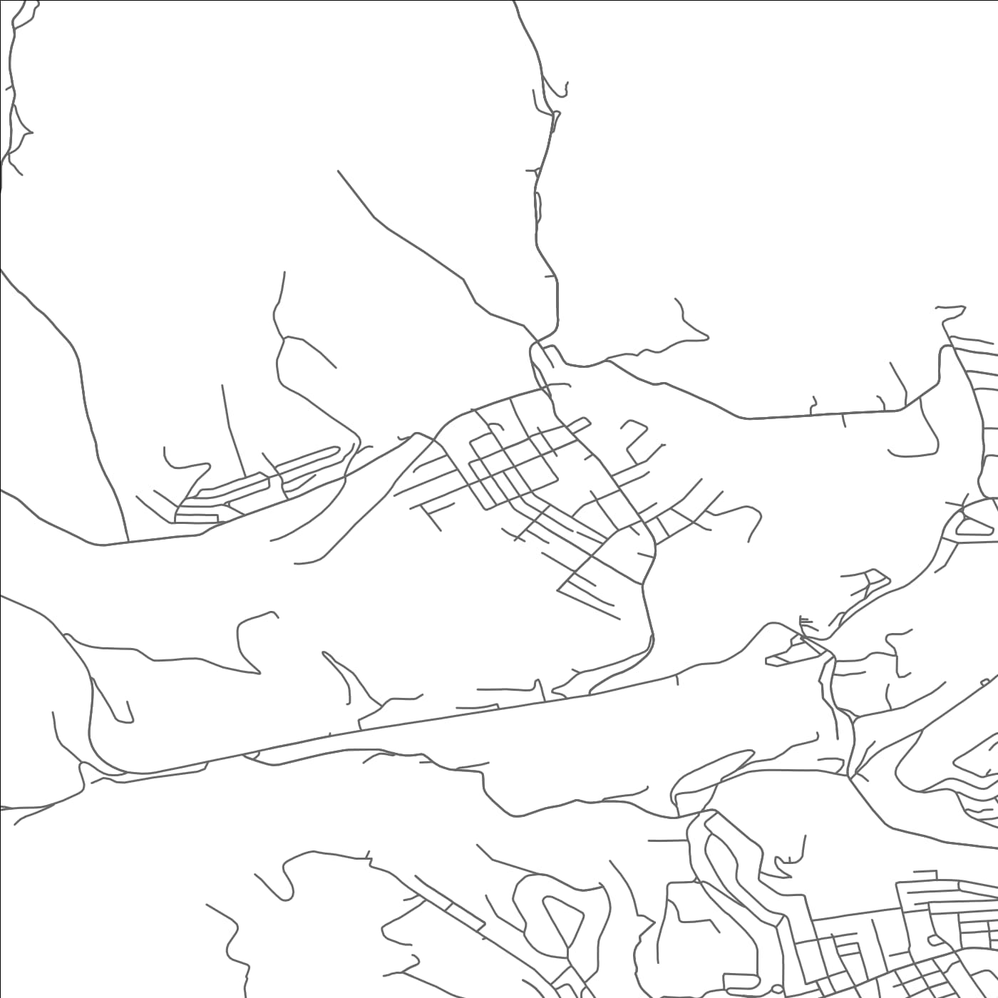 ROAD MAP OF BARRACKVILLE, WEST VIRGINIA BY MAPBAKES