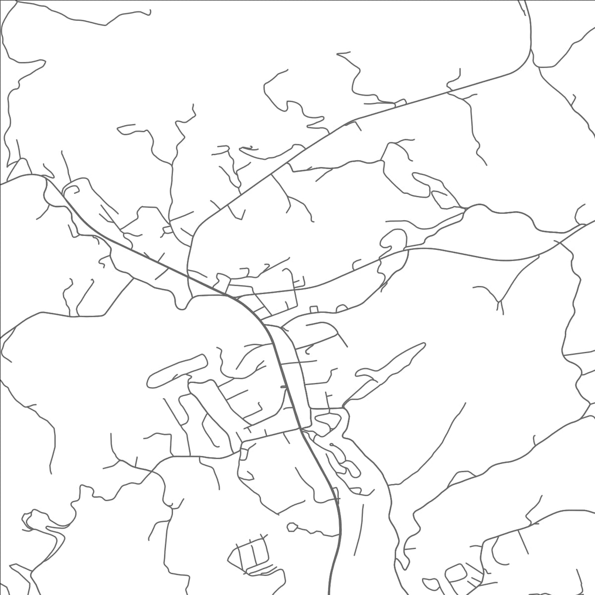 ROAD MAP OF BLUEWELL, WEST VIRGINIA BY MAPBAKES