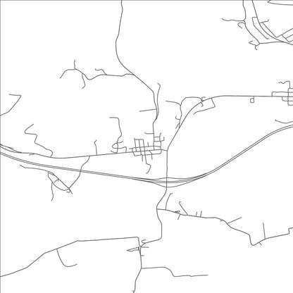 ROAD MAP OF BRUCETON MILLS, WEST VIRGINIA BY MAPBAKES