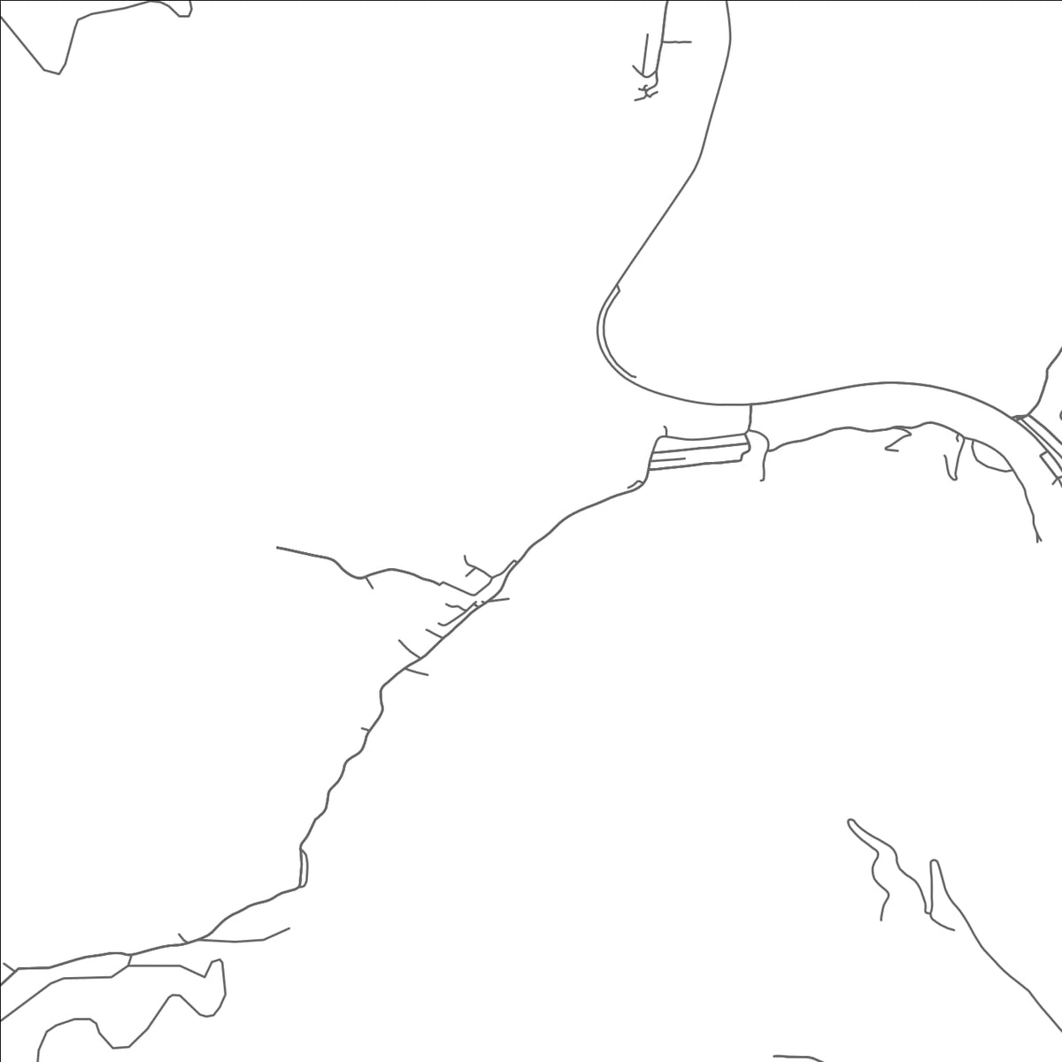 ROAD MAP OF BRUNO, WEST VIRGINIA BY MAPBAKES