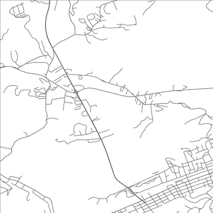 ROAD MAP OF BRUSH FORK, WEST VIRGINIA BY MAPBAKES