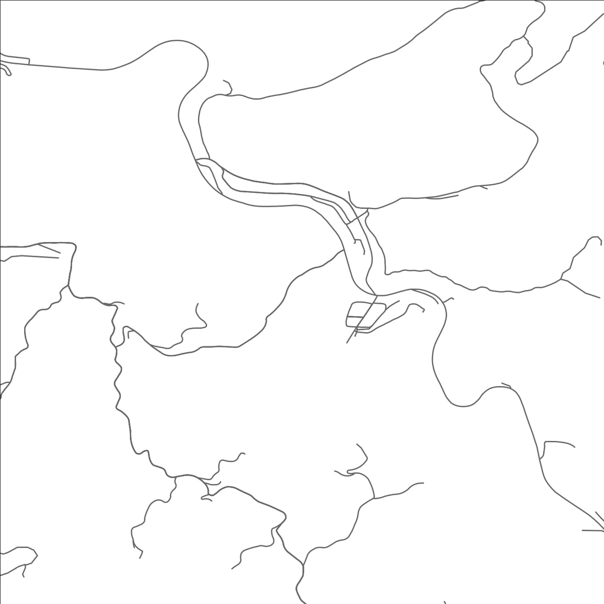 ROAD MAP OF BUD, WEST VIRGINIA BY MAPBAKES