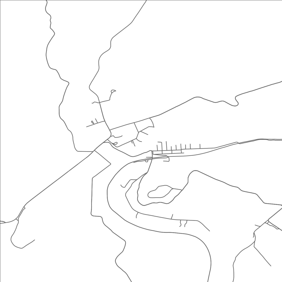 ROAD MAP OF FALLING SPRING, WEST VIRGINIA BY MAPBAKES