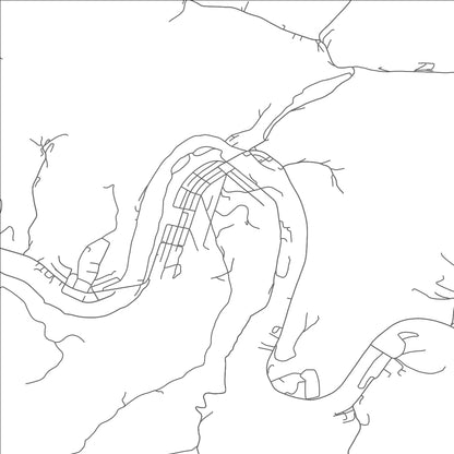 ROAD MAP OF GASSAWAY, WEST VIRGINIA BY MAPBAKES