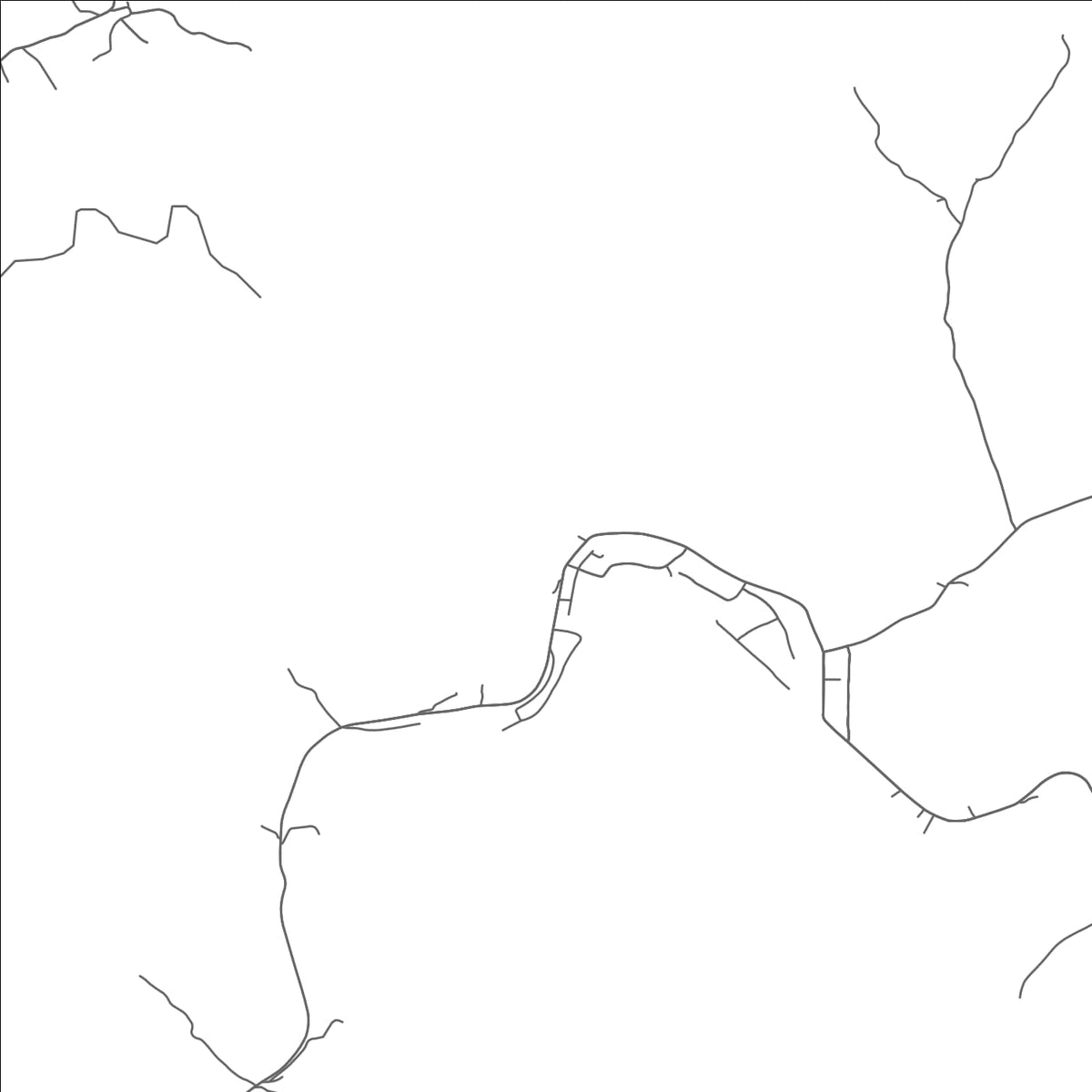 ROAD MAP OF GLEN FORK, WEST VIRGINIA BY MAPBAKES