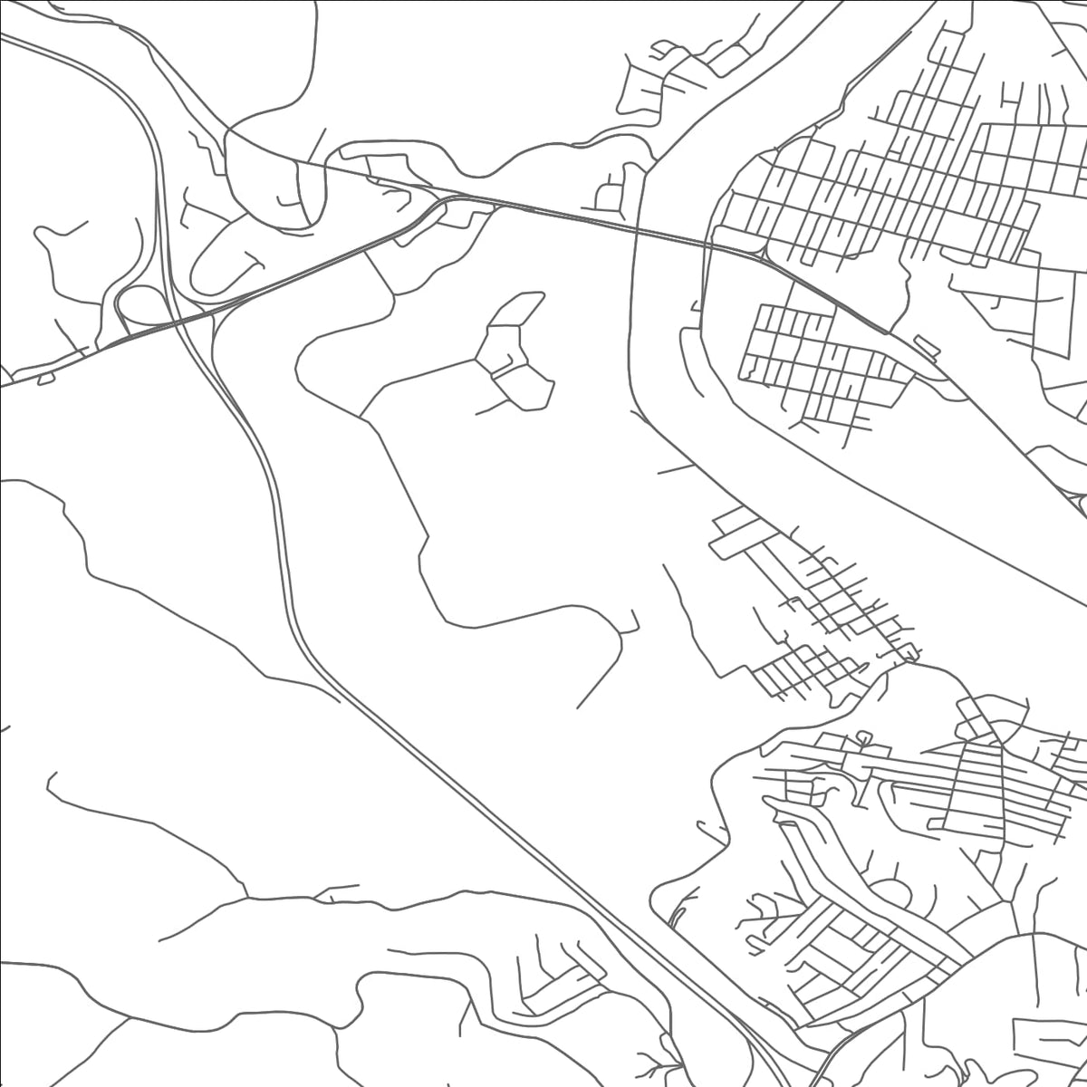 ROAD MAP OF GRANVILLE, WEST VIRGINIA BY MAPBAKES