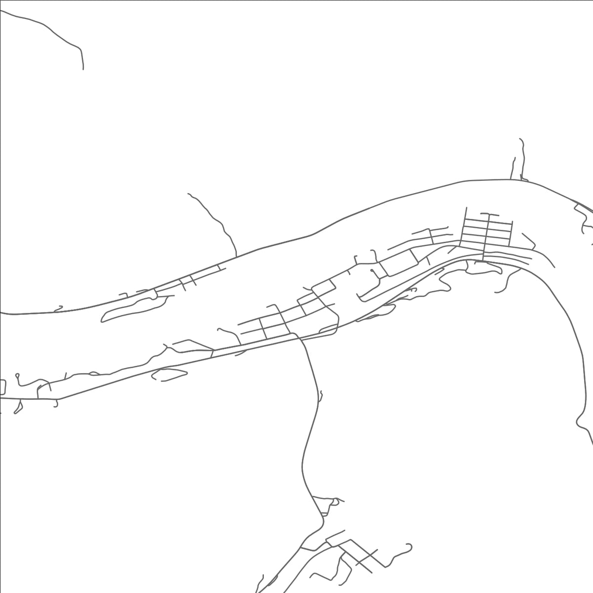 ROAD MAP OF HANSFORD, WEST VIRGINIA BY MAPBAKES