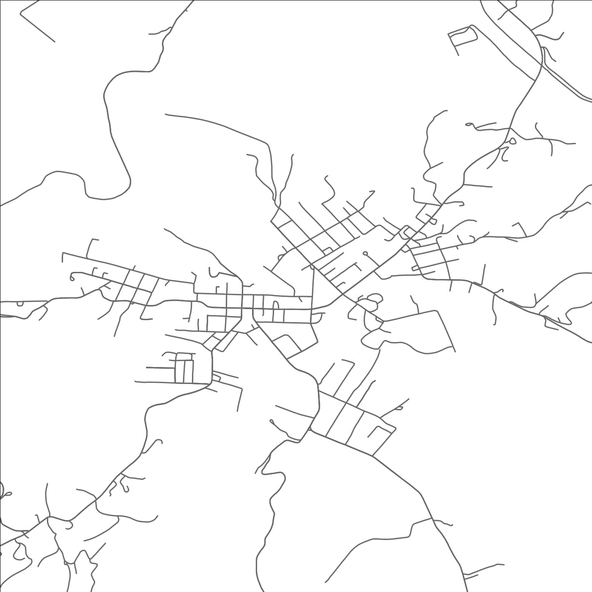 ROAD MAP OF HARRISVILLE, WEST VIRGINIA BY MAPBAKES