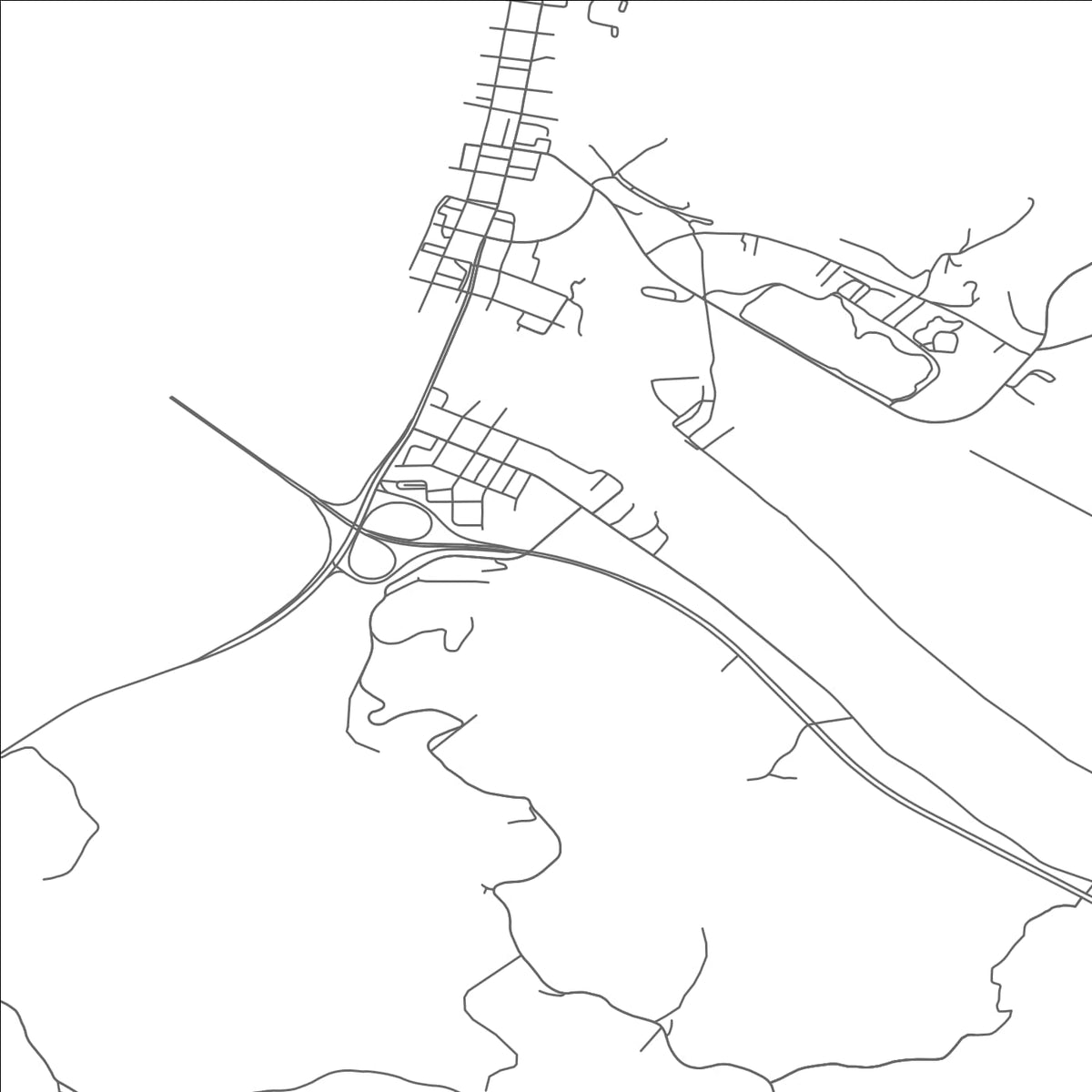 ROAD MAP OF HENDERSON, WEST VIRGINIA BY MAPBAKES