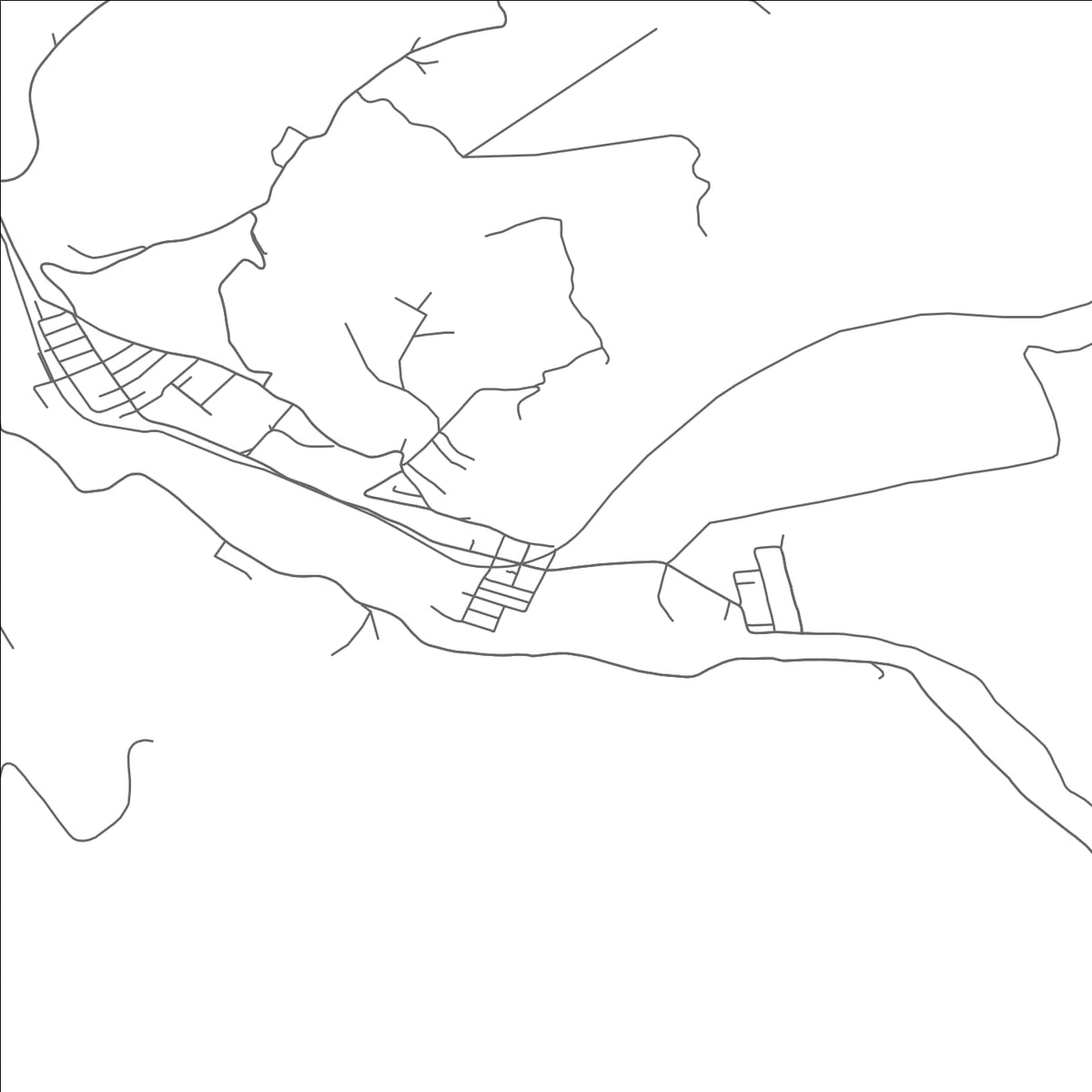 ROAD MAP OF HENDRICKS, WEST VIRGINIA BY MAPBAKES