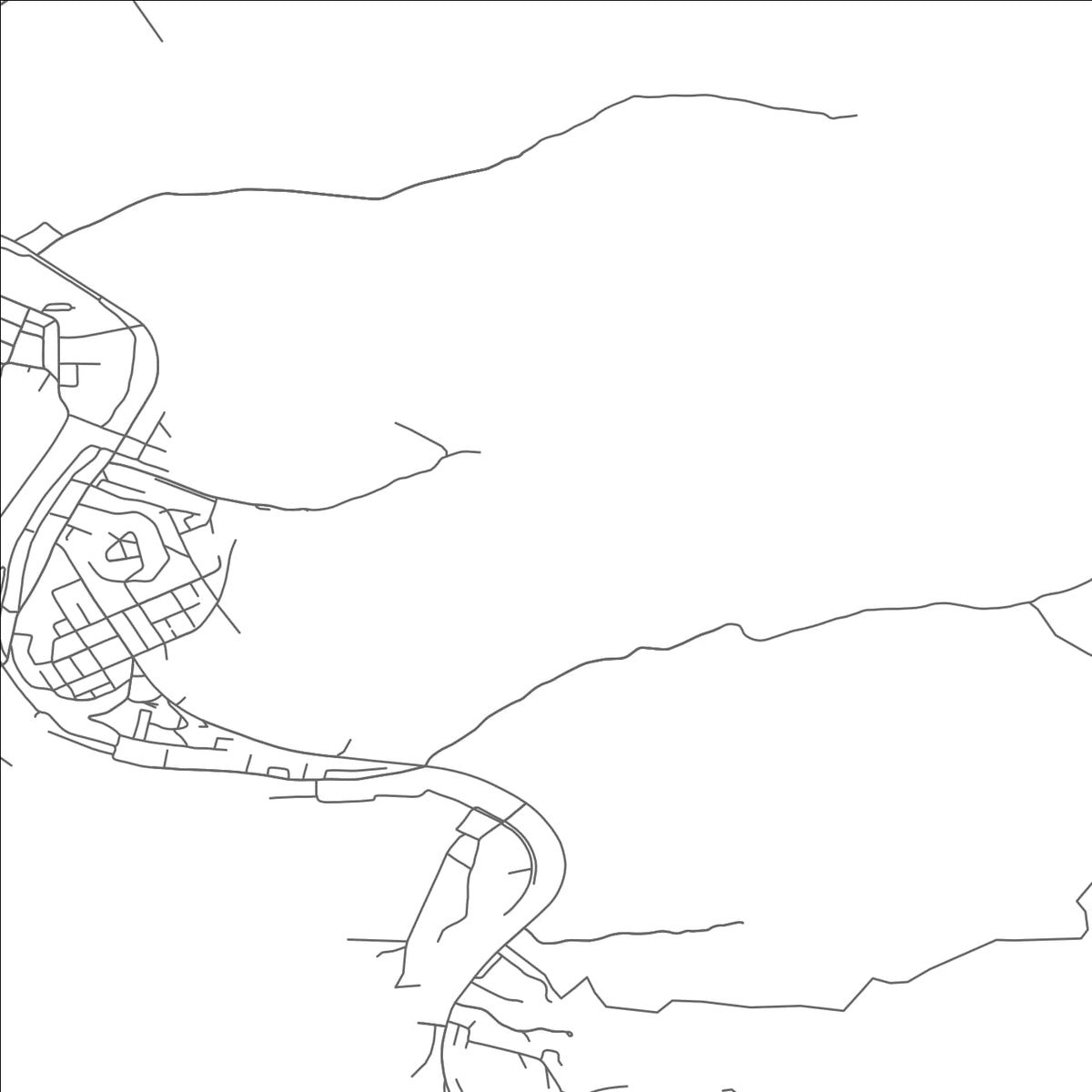 ROAD MAP OF MADISON, WEST VIRGINIA BY MAPBAKES