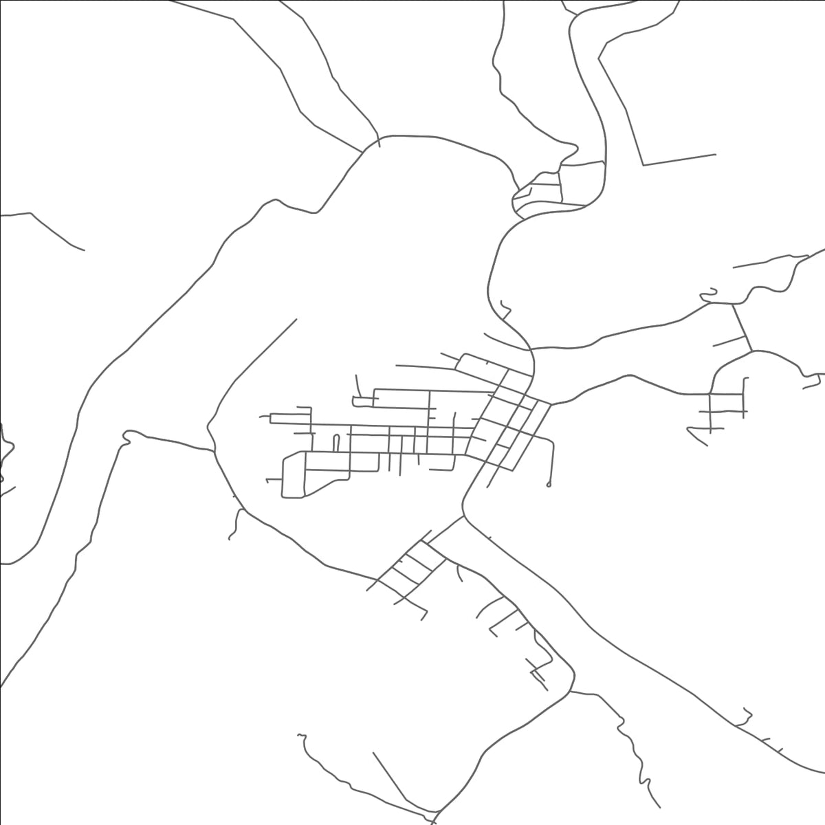 ROAD MAP OF MIDDLEBOURNE, WEST VIRGINIA BY MAPBAKES