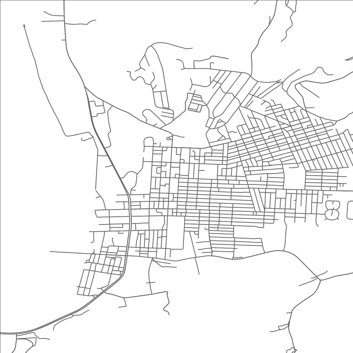 ROAD MAP OF MOUNDSVILLE, WEST VIRGINIA BY MAPBAKES