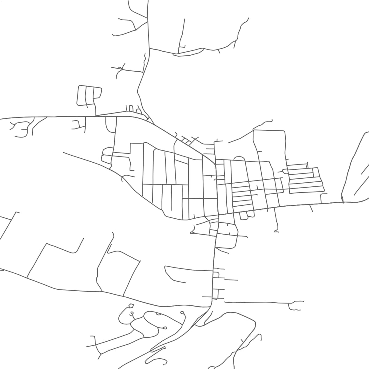 ROAD MAP OF PETERSBURG, WEST VIRGINIA BY MAPBAKES