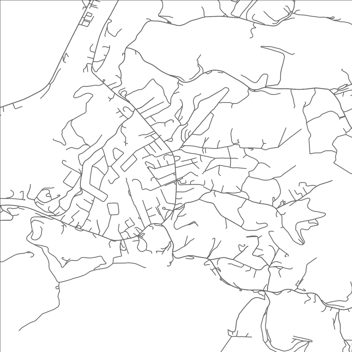 ROAD MAP OF PINCH, WEST VIRGINIA BY MAPBAKES