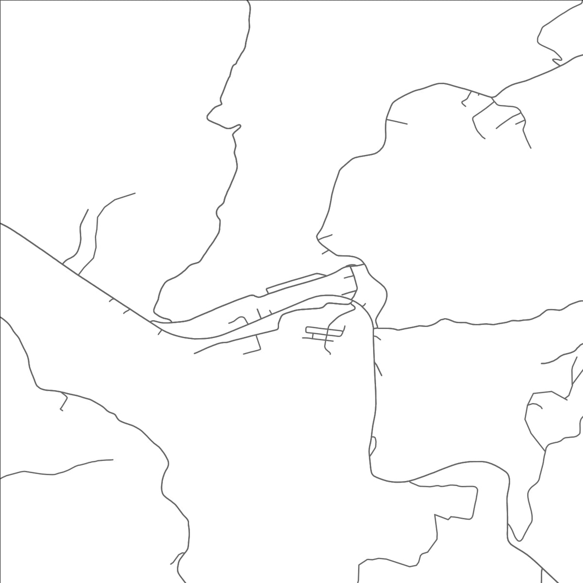 ROAD MAP OF PINE GROVE, WEST VIRGINIA BY MAPBAKES