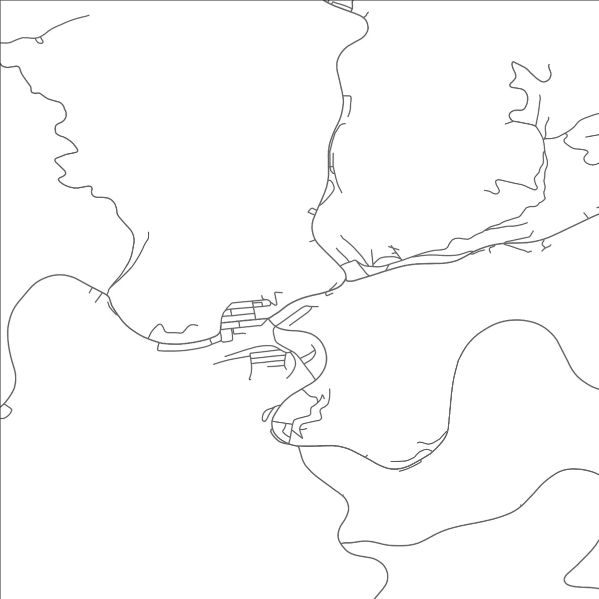 ROAD MAP OF PINEVILLE, WEST VIRGINIA BY MAPBAKES