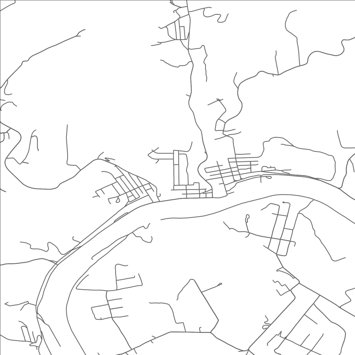 ROAD MAP OF RIVESVILLE, WEST VIRGINIA BY MAPBAKES