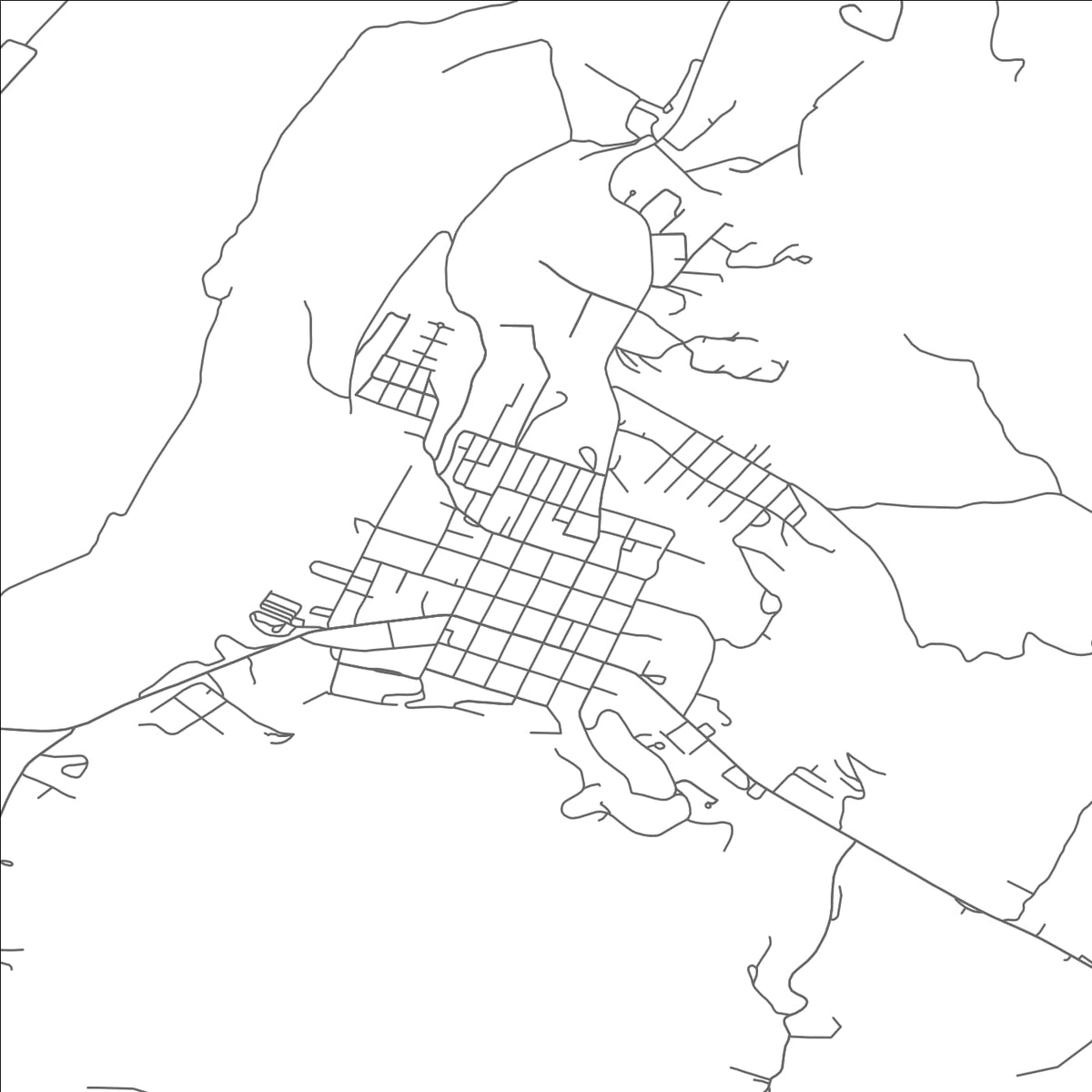 ROAD MAP OF ROMNEY, WEST VIRGINIA BY MAPBAKES