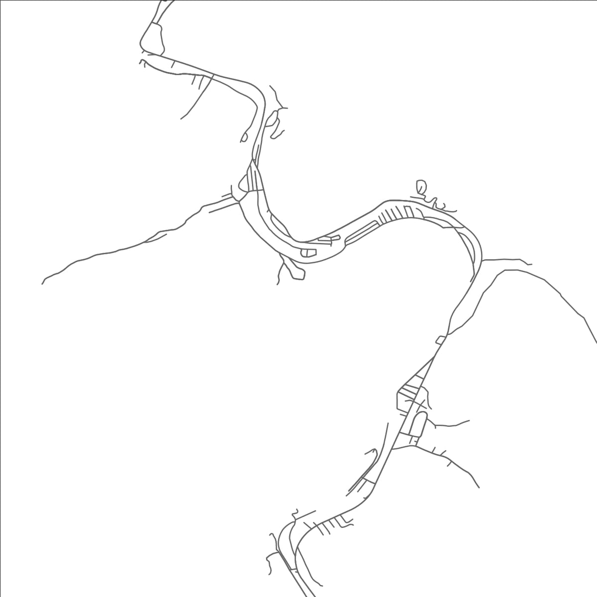 ROAD MAP OF ROSSMORE, WEST VIRGINIA BY MAPBAKES