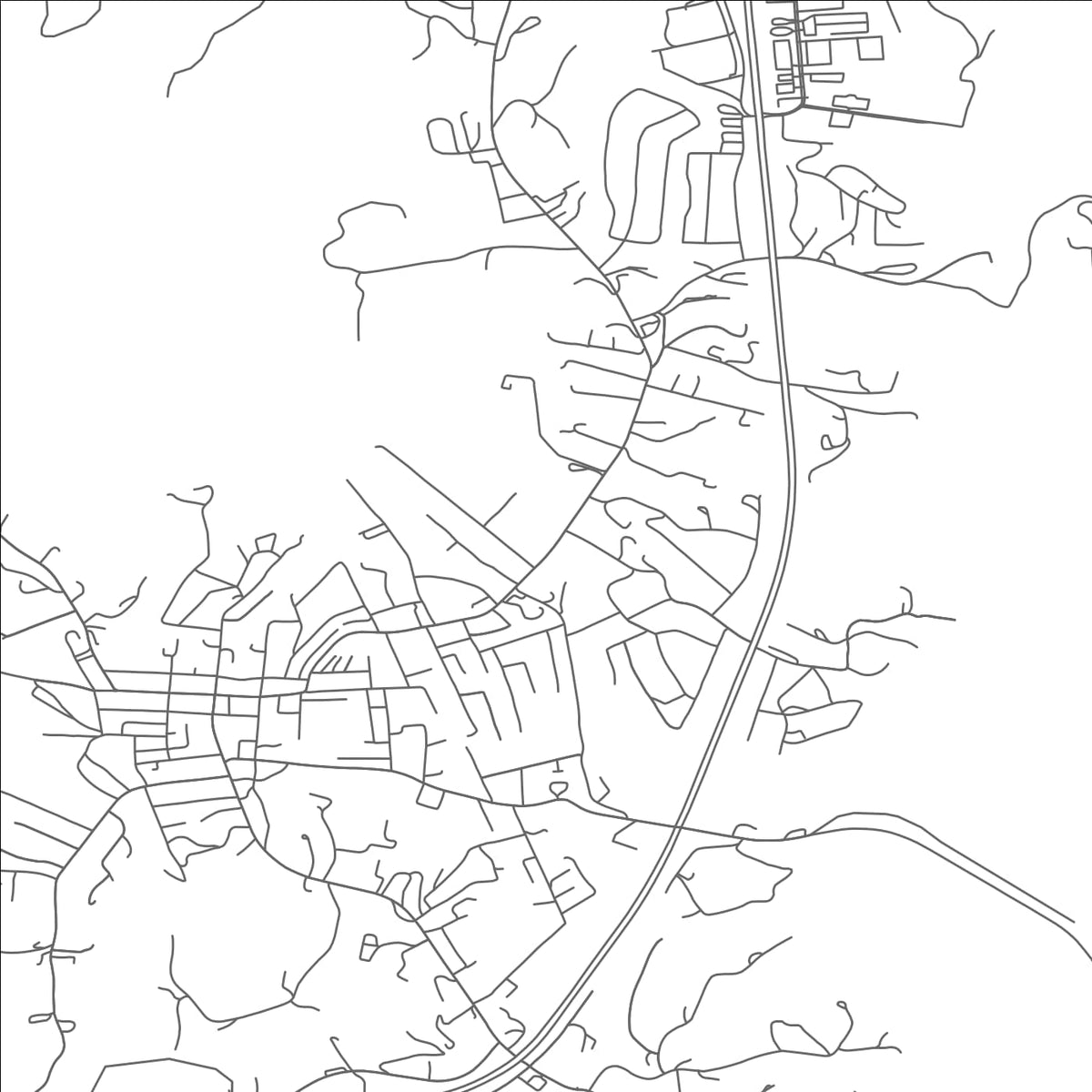 ROAD MAP OF SUMMERSVILLE, WEST VIRGINIA BY MAPBAKES