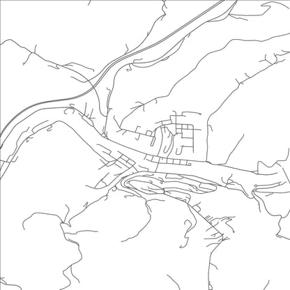 ROAD MAP OF SUTTON, WEST VIRGINIA BY MAPBAKES