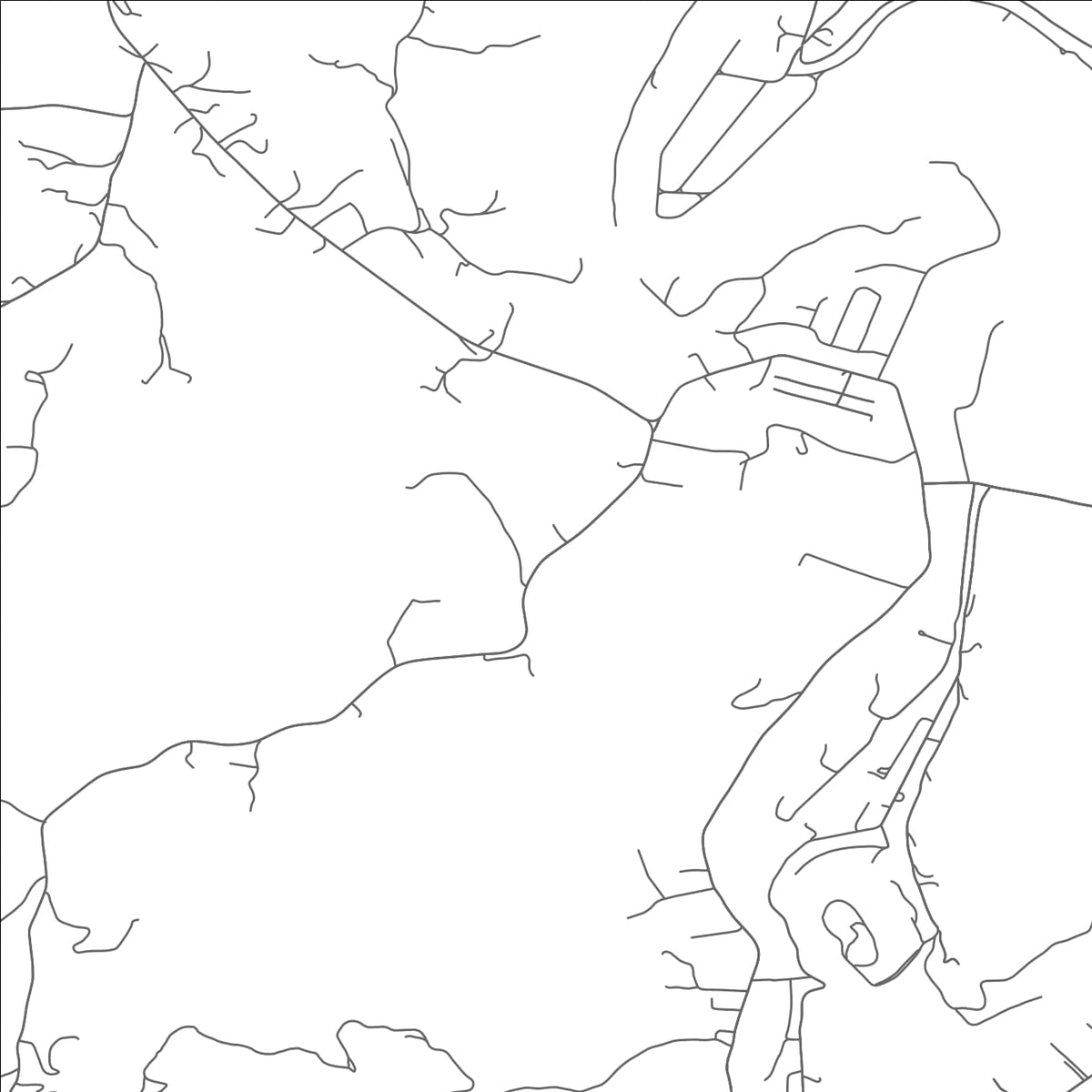 ROAD MAP OF TORNADO, WEST VIRGINIA BY MAPBAKES