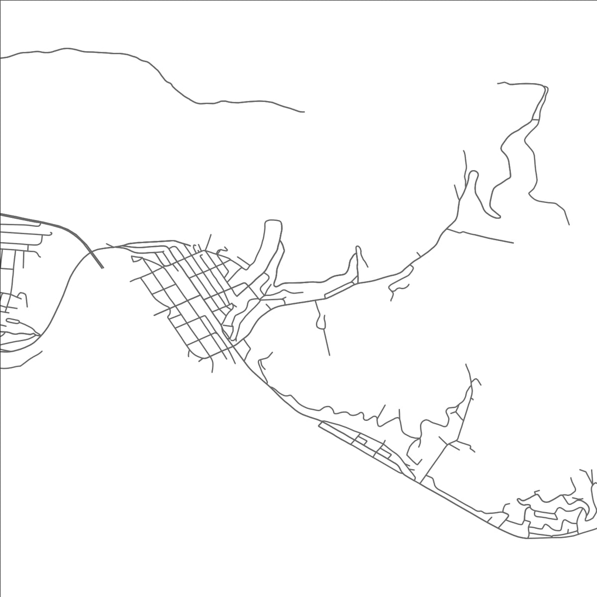 ROAD MAP OF WILLIAMSON, WEST VIRGINIA BY MAPBAKES