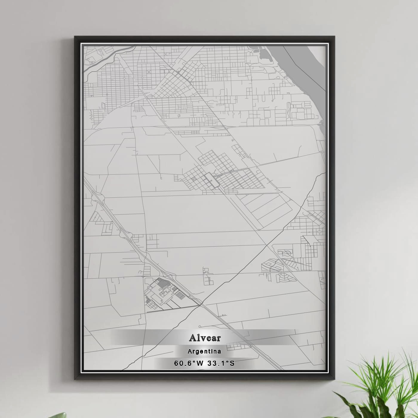 ROAD MAP OF ALVEAR, ARGENTINA BY MAPBAKES