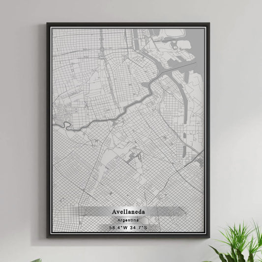 ROAD MAP OF AVELLANEDA, ARGENTINA BY MAPBAKES