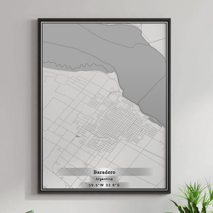 ROAD MAP OF BARADERO, ARGENTINA BY MAPBAKES