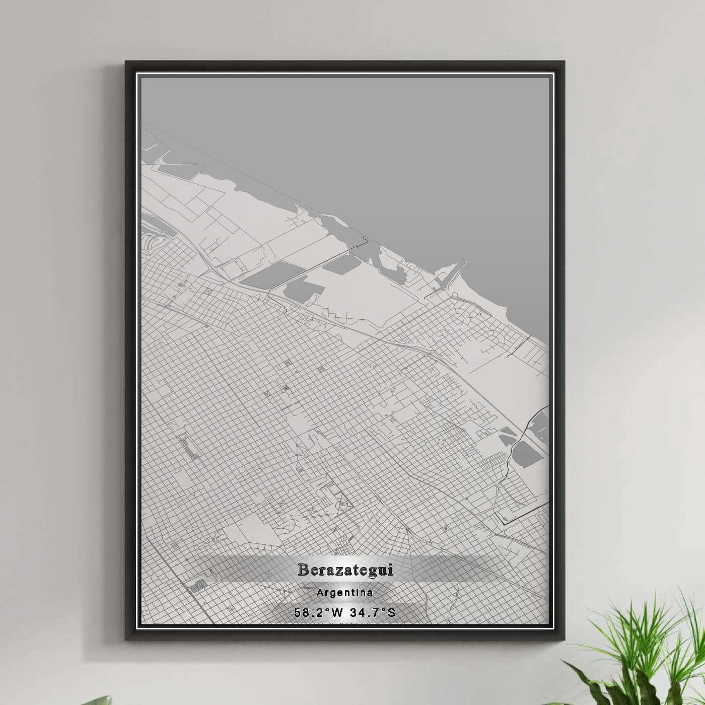 ROAD MAP OF BERAZATEGUI, ARGENTINA BY MAPBAKES