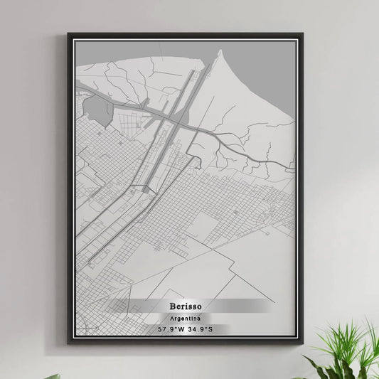 ROAD MAP OF BERISSO, ARGENTINA BY MAPBAKES