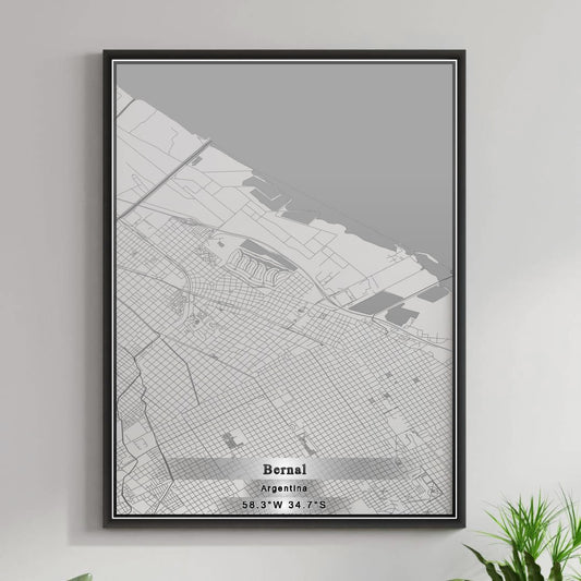 ROAD MAP OF BERNAL, ARGENTINA BY MAPBAKES