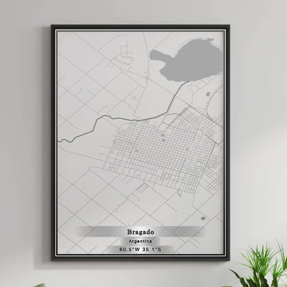 ROAD MAP OF BRAGADO, ARGENTINA BY MAPBAKES