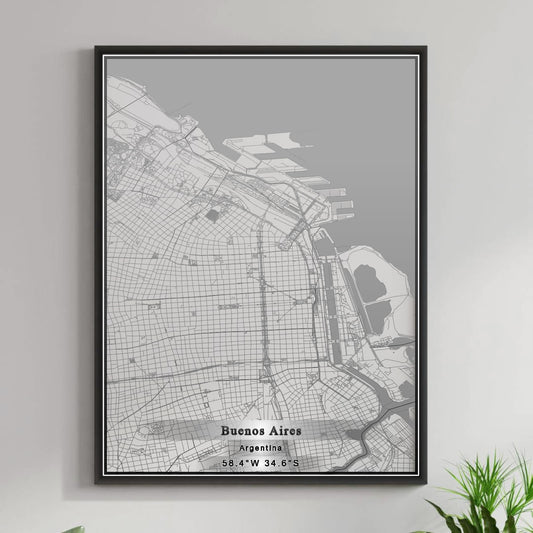 ROAD MAP OF BUENOS AIRES, ARGENTINA BY MAPBAKES