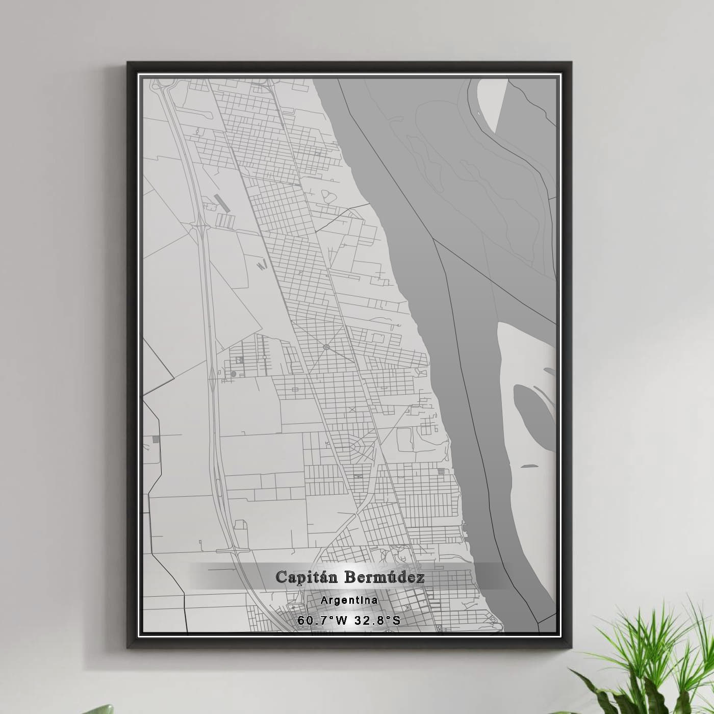 ROAD MAP OF CAPITÃN BERMÃšDEZ, ARGENTINA BY MAPBAKES