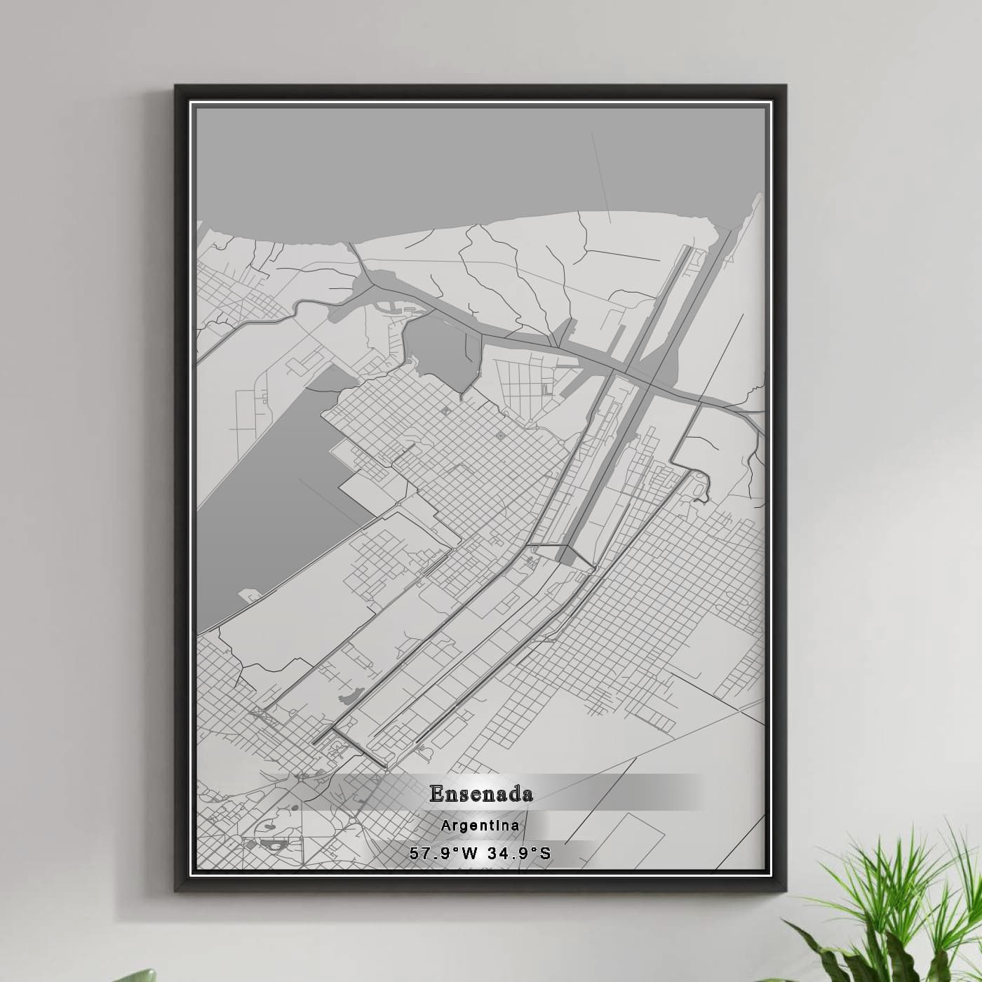 ROAD MAP OF ENSENADA, ARGENTINA BY MAPBAKES