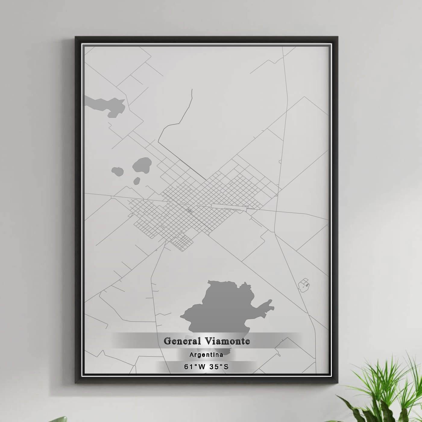 ROAD MAP OF GENERAL VIAMONTE, ARGENTINA BY MAPBAKES