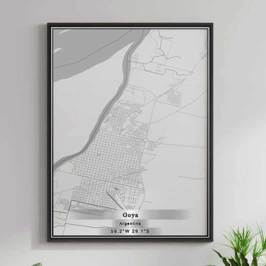 ROAD MAP OF GOYA, ARGENTINA BY MAPBAKES