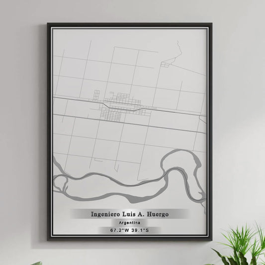 ROAD MAP OF INGENIERO LUIS A. HUERGO, ARGENTINA BY MAPBAKES