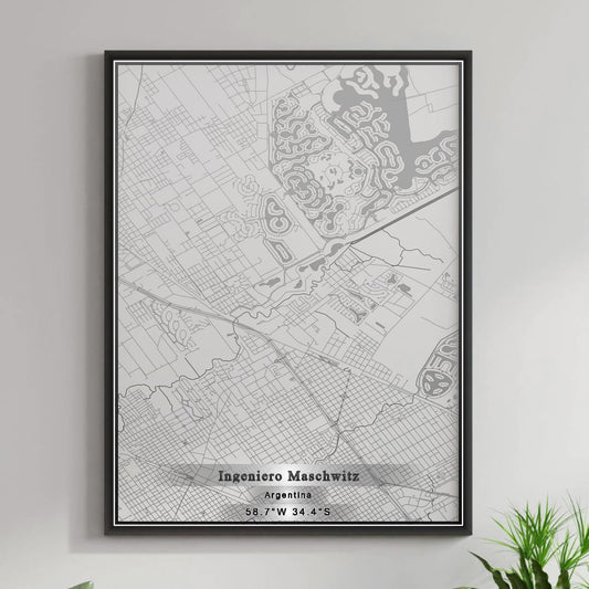ROAD MAP OF INGENIERO MASCHWITZ, ARGENTINA BY MAPBAKES