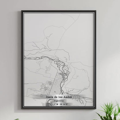 ROAD MAP OF JUNÃN DE LOS ANDES, ARGENTINA BY MAPBAKES