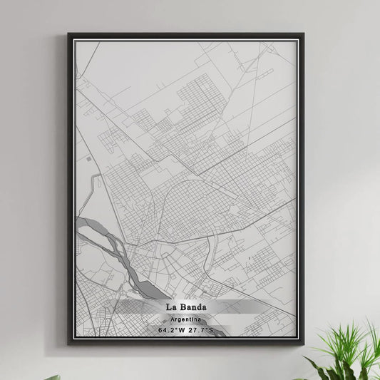 ROAD MAP OF LA BANDA, ARGENTINA BY MAPBAKES